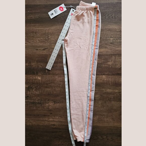 NWT! Wildfox Grapefruit Stripe Knox Sweatpants, XS, Pink Salt - Picture 4 of 6